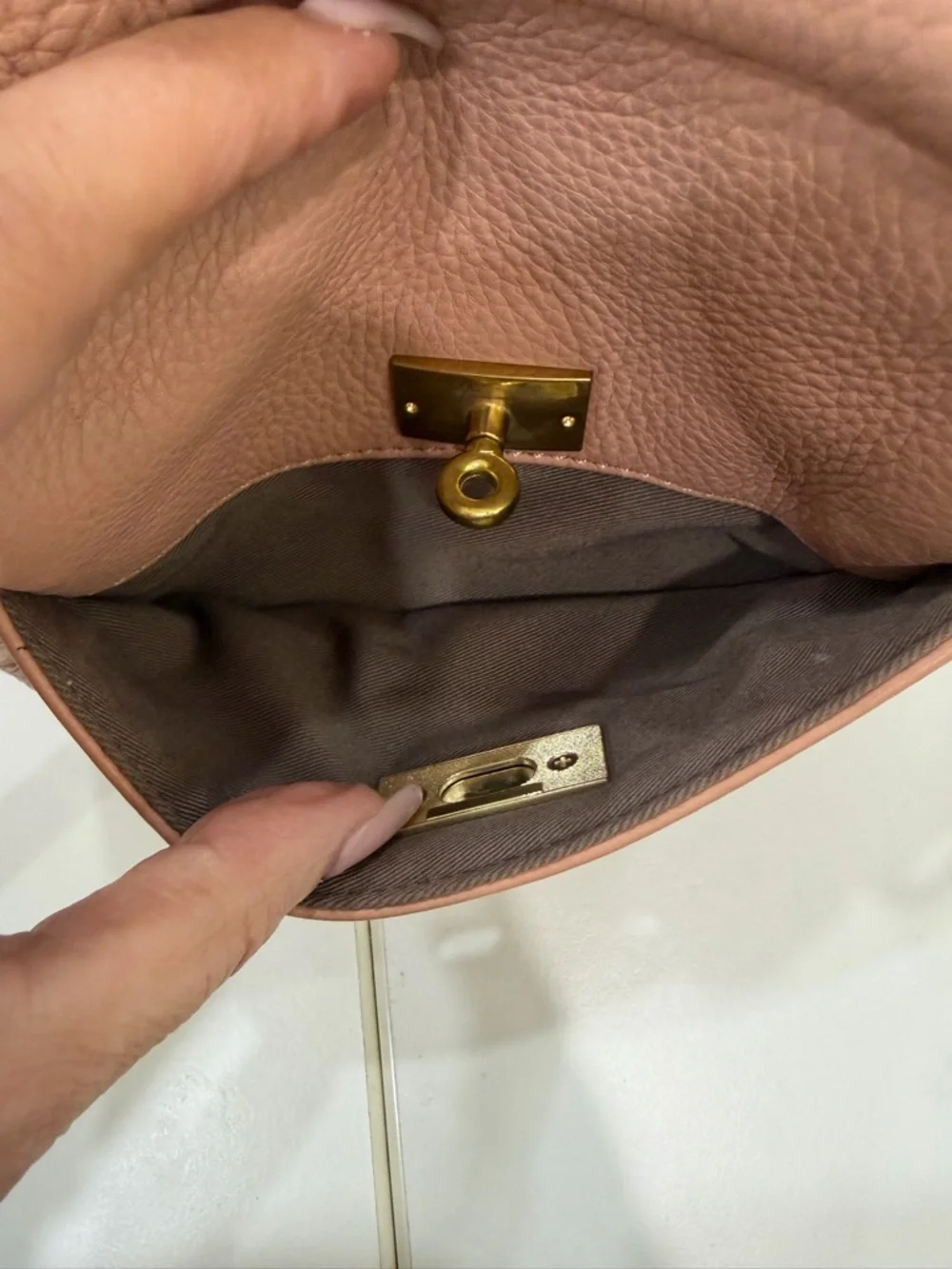 J.Crew Blush Pink Pebbled Leather Camera Crossbody Bag